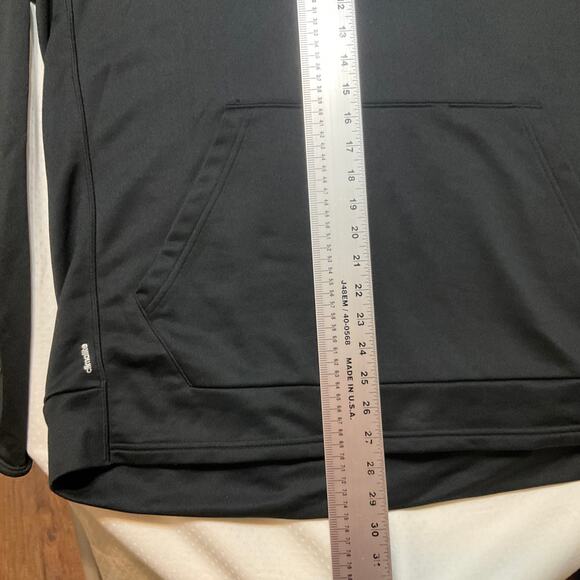 Adidas Men Hoodie size XL Black Long Sleeve Kangaroo Pouch Active Pullover - Picture 6 of 9